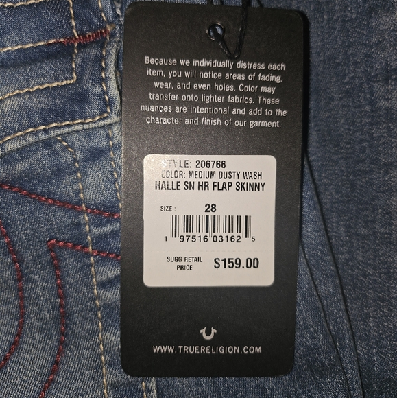 New True Religion Halle Jeans - Picture 2 of 7